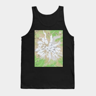 Summit Serenity: Rainier Elevation Map Tank Top